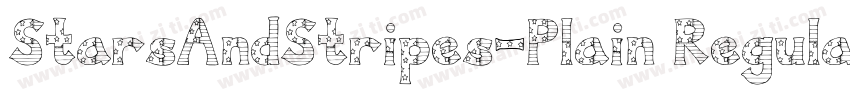 StarsAndStripes-Plain Regular字体转换